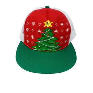 Holiday Time Light Up Twinkle Tree Trucker Hat Christmas Hat